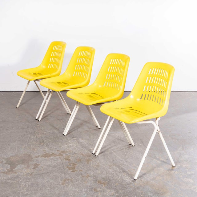 Italian Yellow Stacking Chairs, 1970s, Set of 6 For Sale - Image 17 of 18