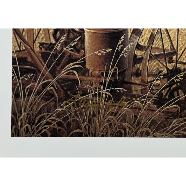 Art Deco 1990s Old Rivals III - Whitetail Deer by Larry Zach Rival Deer Meet ~ Signed Print For Sale - Image 3 of 5