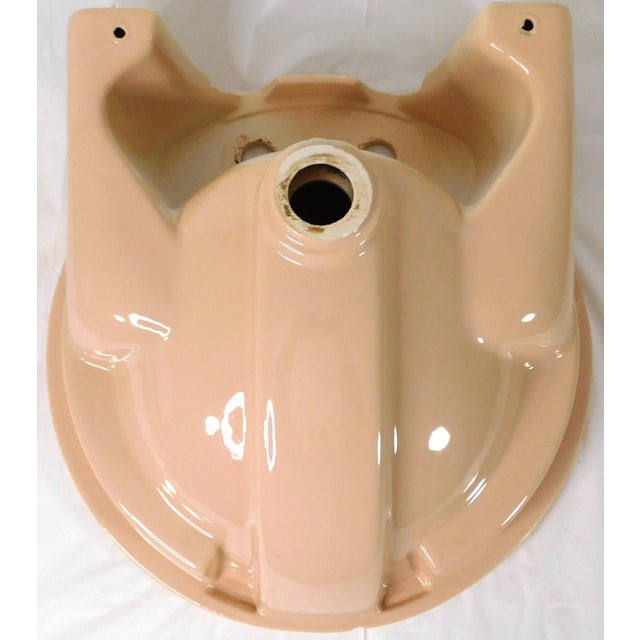1970s Vintage Crane Vitreous China "Sun Tan" Drop-in Bathroom Sink For Sale - Image 12 of 16