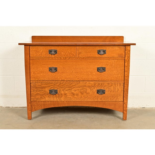 Stickley Harvey Ellis Collection Mission Oak Arts & Crafts Dresser or Chest of Drawers For Sale - Image 14 of 14