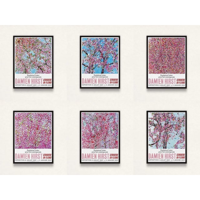 Blue Damien Hirst, Cherry Blossoms, 2021, Poster, Set of 6 For Sale - Image 8 of 8