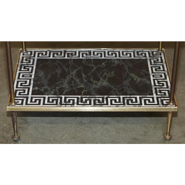 Regency Style Faux Marble 3-Tiered Etageres with Drawers, 1950s, Set of 2 For Sale - Image 9 of 18