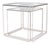 White and Clear Glass Isocele Nesting Tables from Max Sauze, 1970s, Set of 2 For Sale