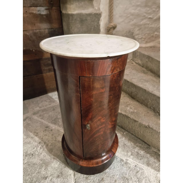 Antique French Empire Somno Bedside Table in Mahogany with Marble Top, 1805 For Sale - Image 4 of 13