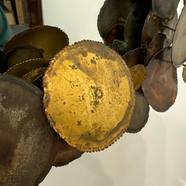 Curtis Jere Brutalist Mixed Metals Raindrops Mirror For Sale - Image 9 of 12