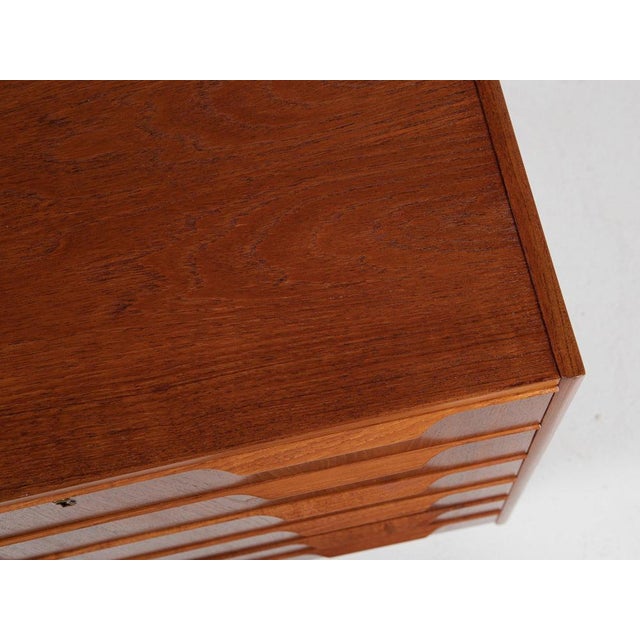 Brown Mid-Century Danish Chest of Drawers in Teak, 1960s For Sale - Image 8 of 11