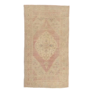 Vintage Turkish Oushak Rug, 05'07 X 10'02 For Sale