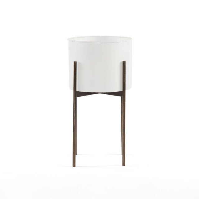 Contemporary Four Hands Jed Planter - White High Gloss, Small For Sale - Image 3 of 9