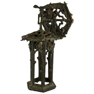 1920's American Cast Iron Garden Lantern For Sale