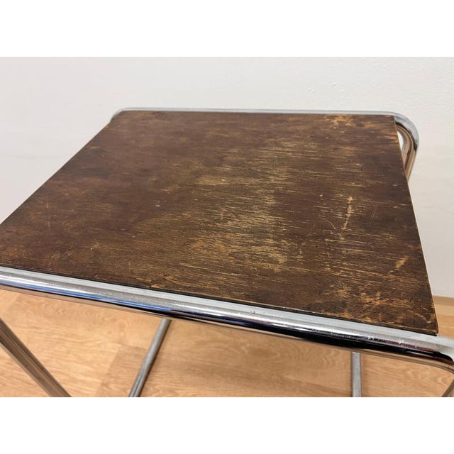 - 1930s - Czechoslovakia - Designed by Marcel Breuer - Model B9 - wooden part in original condition This piece is...