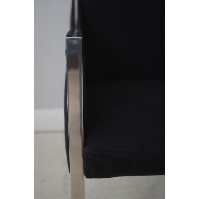 Pair Jens Risom Black & Chrome Mid Century Modern Chairs For Sale - Image 16 of 18
