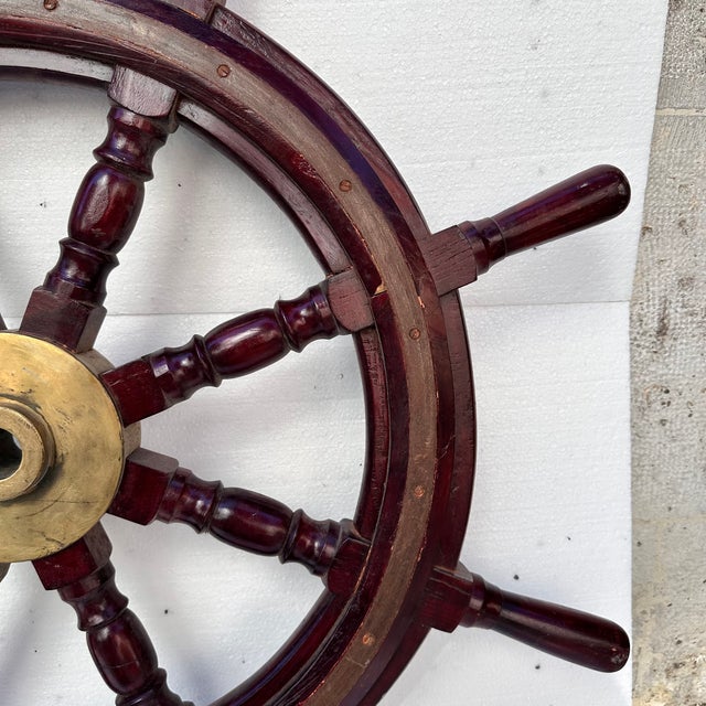 Antique Napoleon III Ships Wheel, 1885 For Sale - Image 14 of 18