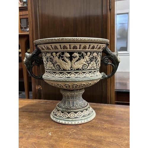 Large German Pottery Jardiniere from Mettlach For Sale - Image 6 of 16
