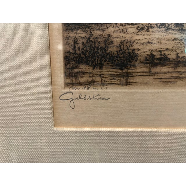 Impressionist Vintage Etching Print "Gullstua" by Christian Christensen For Sale - Image 3 of 5