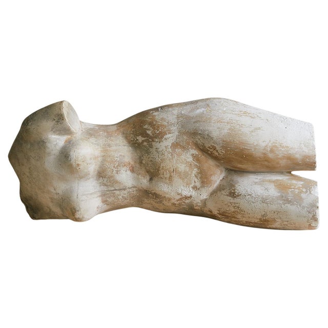 Vintage French Plaster Female Torso Sculpture For Sale In Chicago - Image 6 of 18