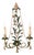 Gilt Wall Lamp with Crystal Flowers and Tassels, 1960 For Sale