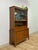 Paine Furniture Vintage Hutch by Paine Furniture MCM China Cabinet, Parquet Doors, Glass Sliding For Sale - Image 4 of 18