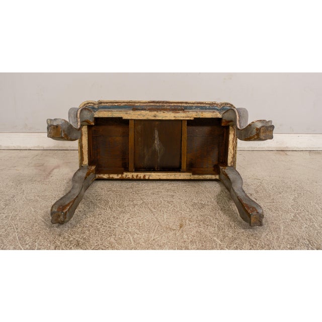 Italian Paint Decorated 1 Drawer Console Table For Sale - Image 9 of 10