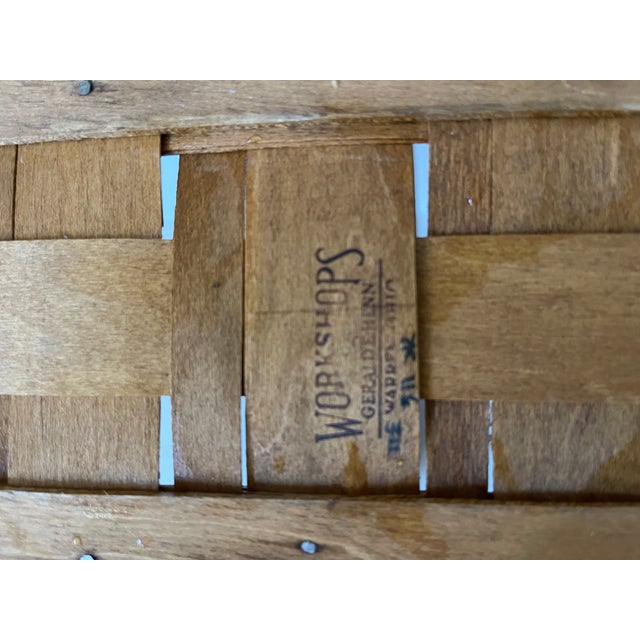 1950s 1950s American Handmade Signed Basket With Handles Ohio For Sale - Image 5 of 6