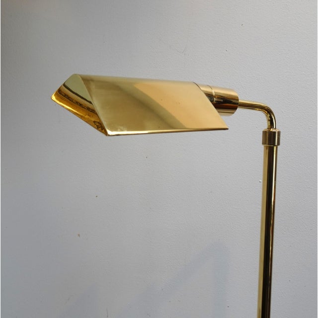 Adjustable Brass Reading Lamp attributed to Christian Liaigre, France, 1970s For Sale - Image 10 of 18