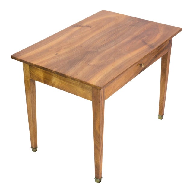 Antique Biedermeier Walnut Table For Sale - Image 3 of 7