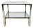 Bernhardt Contemporary Chrome and Glass Two Tier End Table For Sale