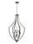 Contemporary Open Frame Lantern Chandelier Large Sculptural Silver Finish Custom Made For Sale - Image 3 of 4