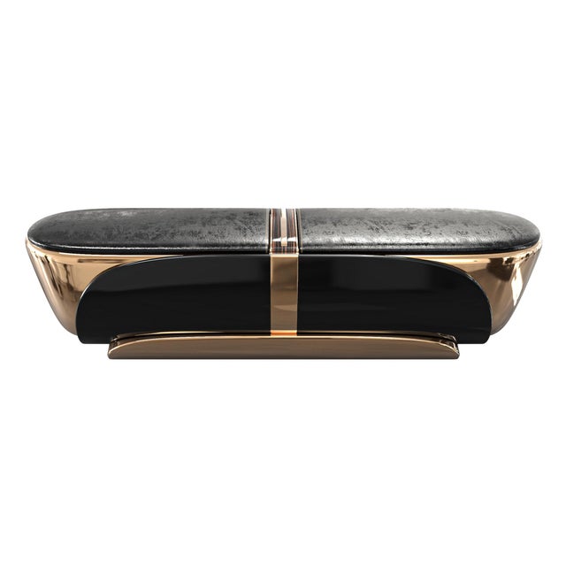 "Bond" Bench with Bronze and Stainless Steel, Handmade Bizimyer Furniture. Unmatched. Unrivalled. Designed by Hasan Samet...