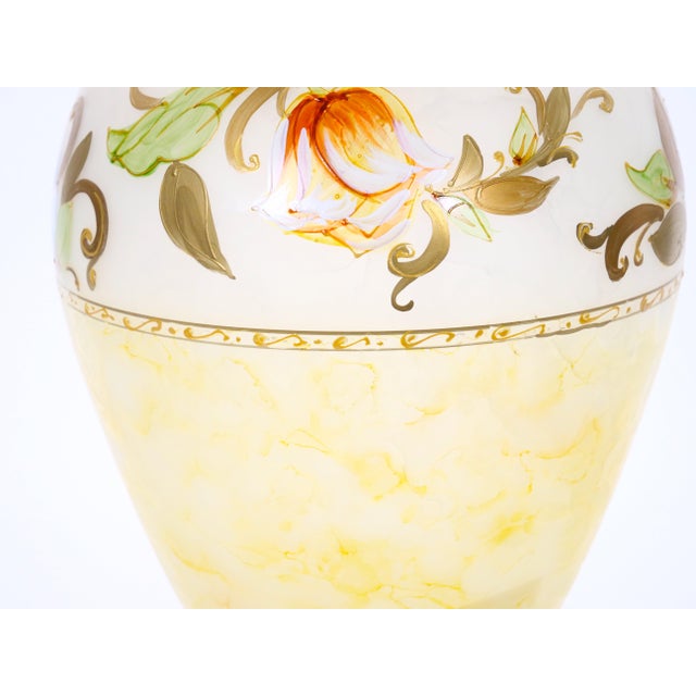 Mid-Century Modern Italian Venetian Art Glass Gilt & Painted Tableware Vase For Sale - Image 10 of 12