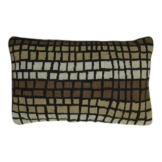 Aubusson Cream & Brown Throw Pillow For Sale