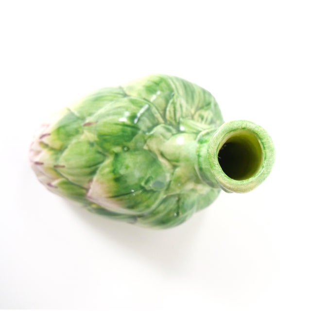 Late 20th Century Italian Majolica Artichoke-Form Vase Table Ornament, Late 20th Century For Sale - Image 5 of 11