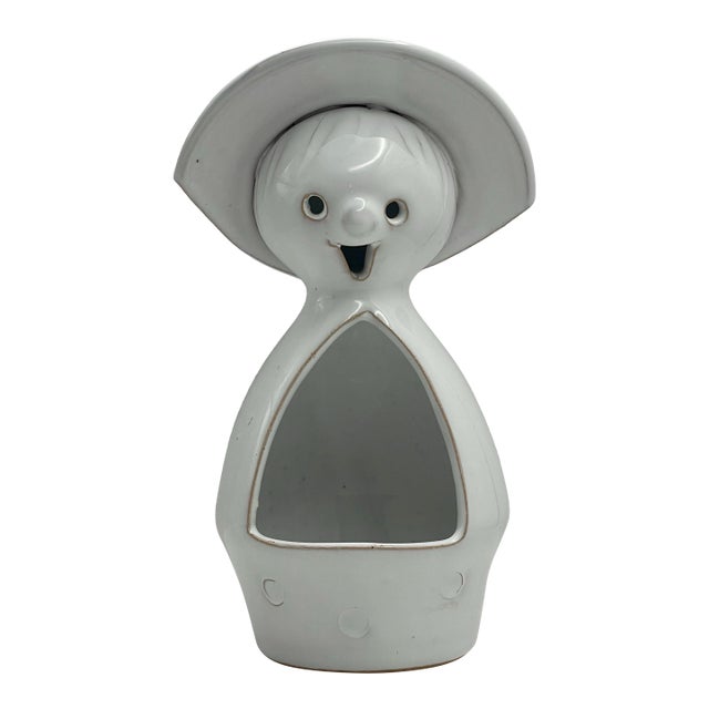 Vintage Ceramic Figurine Candle Holder For Sale