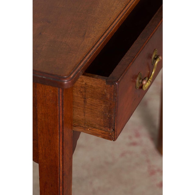 Early 19th Century Georgian Mahogany Single Drawer Side Table With Classic Swan Pulls For Sale - Image 11 of 13
