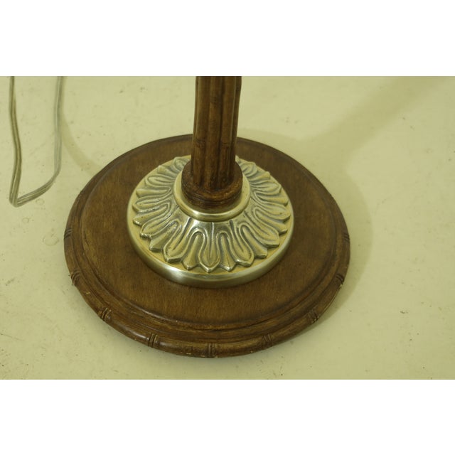 1990s Bamboo Form Decorator Floor Reading Lamp For Sale - Image 5 of 7