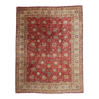 Antique Persian Tabriz Rug, 14'11 X 19'03 For Sale