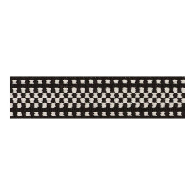 Sample - Schumacher Marta Tape Indoor/Outdoor in Black For Sale