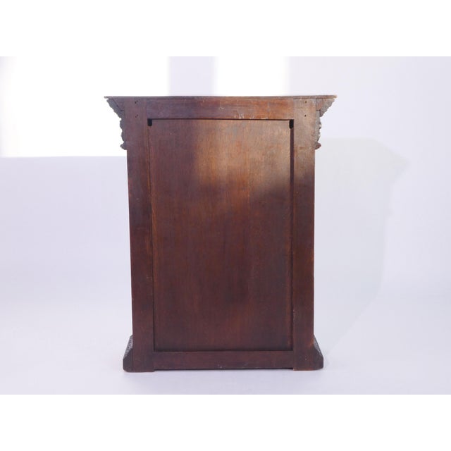 Wood Antique Victorian Hand-Carved Wooden Display Cabinet, 1920s For Sale - Image 7 of 14