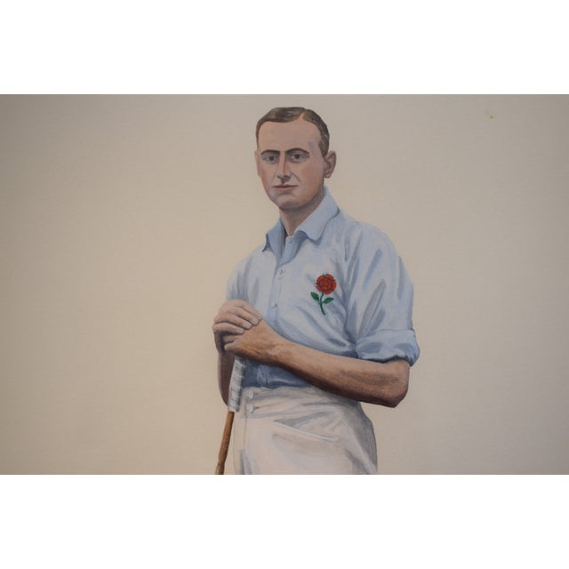 Traditional A Portrait of Walter Selby Buckmaster C1910 Watercolour by Rodney Player (British) For Sale - Image 3 of 6