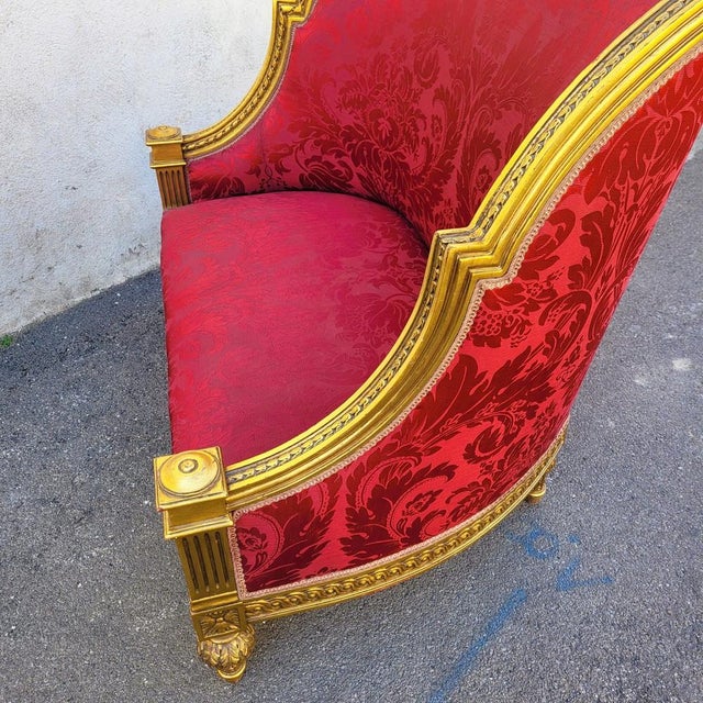 20th Century Louis XVI Style Bench in Gilded Wood For Sale - Image 16 of 17