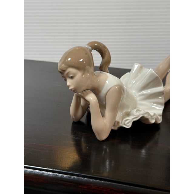 Lladro Nao for Lladró Pensive Ballet Porcelain Figurine, Signed For Sale - Image 4 of 12