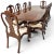 Queen Anne 1960s Antique Style Queen Anne Style 10 Mahogany Dining Chairs and Large Dining Table For Sale - Image 3 of 3