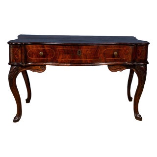 Emilian-Ferrarese Console Table in Walnut Burl, Italy, 18th Century For Sale