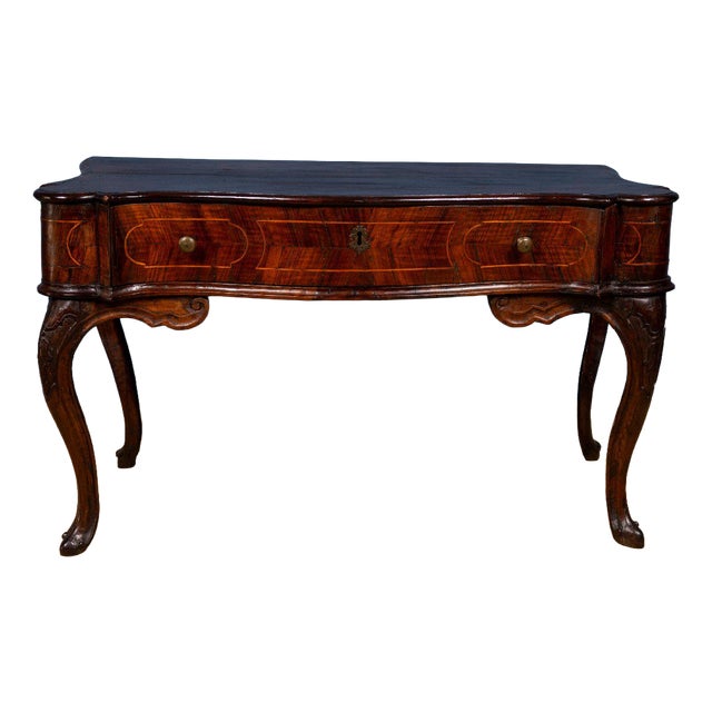 Emilian-Ferrarese Console Table in Walnut Burl, Italy, 18th Century For Sale
