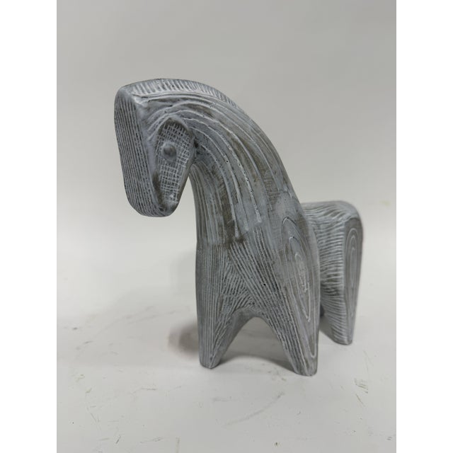 Jonathan Adler Horse Glass "Menagerie" Sculpture Red / Orange Lava Glaze For Sale - Image 9 of 9
