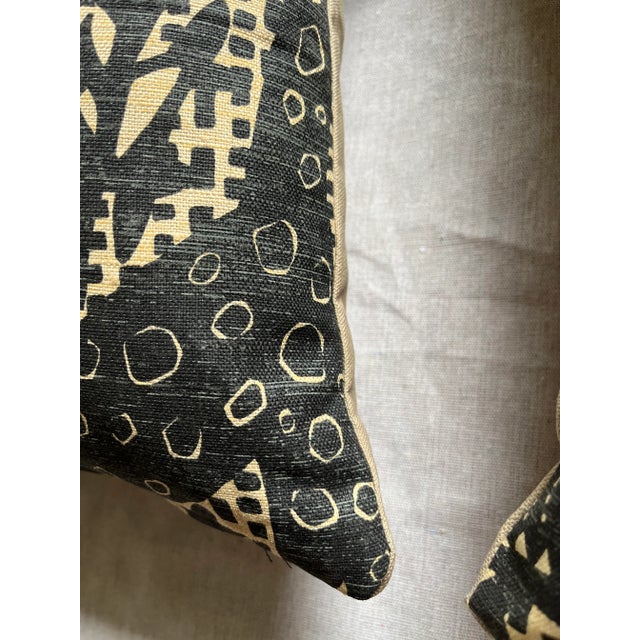 Textile “Mother Nature” Print by Dek Tillett Ltd Custom Made 16” Throw Pillows-A Pair For Sale - Image 7 of 13