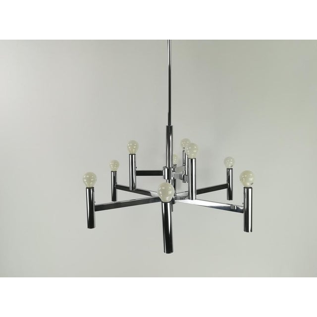 Gaetano Sciolari Large Chandelier in Chrome by Sciolari, Italy, 1960s For Sale - Image 4 of 8