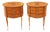 Vintage French MarquetryOval Bedside Tables, 1950s, Set of 2 For Sale