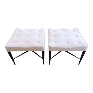 1970s Vintage Dunbar Thiebes Stools - A Pair For Sale