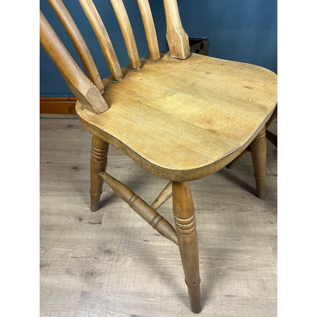 Vintage Beech Farmhouse Dining Chairs, 1950s, Set of 2 For Sale - Image 17 of 18