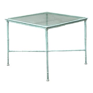 Vintage Cast Aluminum Outdoor Side Table After Brown Jordan For Sale